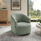 Velmora™ Boucle Swivel Accent Chair, Olive