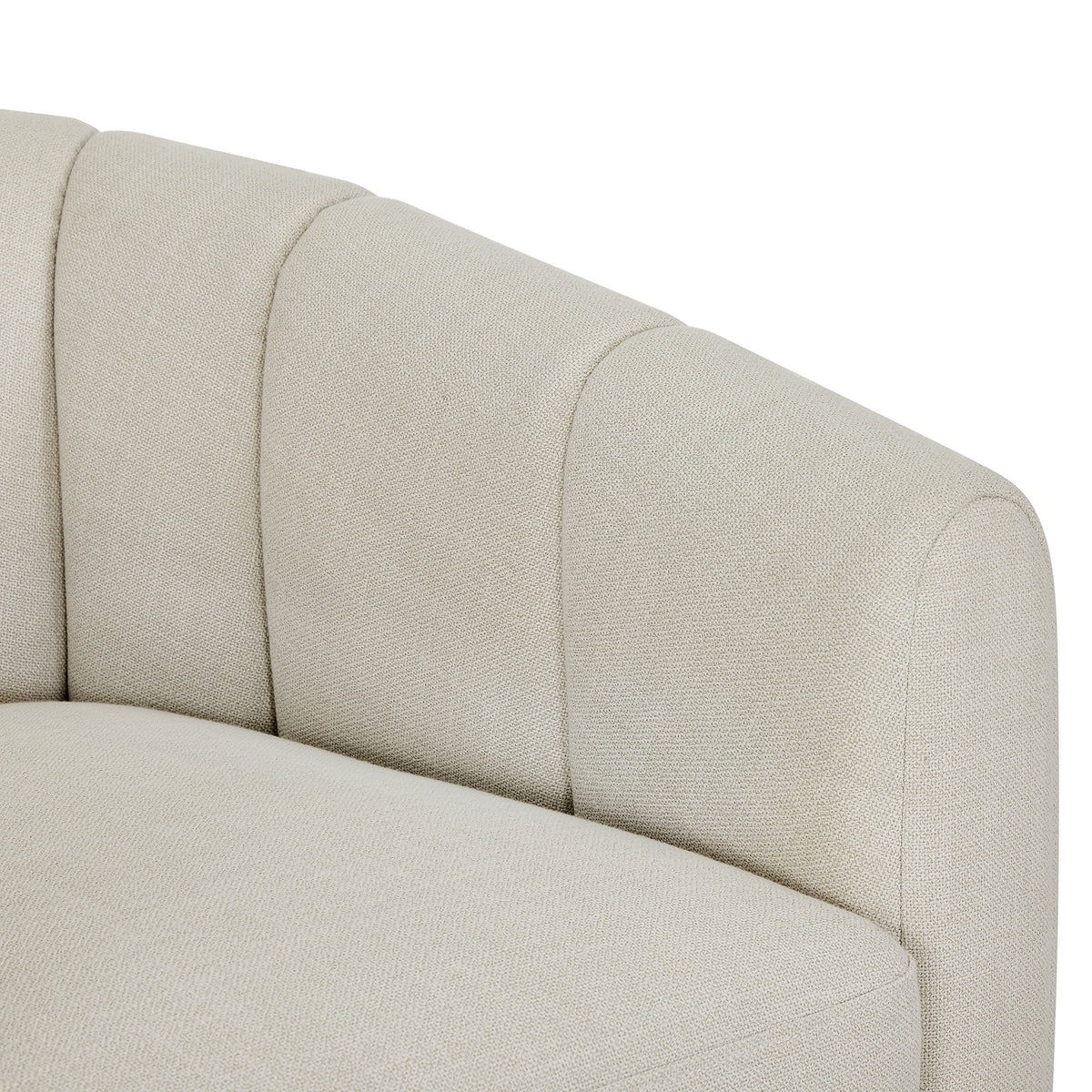 Velmora™ Lillian Accent Swivel Chair, Cream Linen