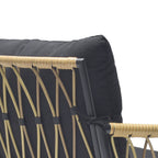 Velmora™ Lilah Outdoor Wicker Loveseat, Black