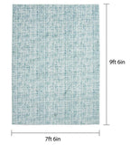 Velmora™ 7 ft 6 in x 9 ft 6 in Ivory and Blue Plaid Indoor Area Rug