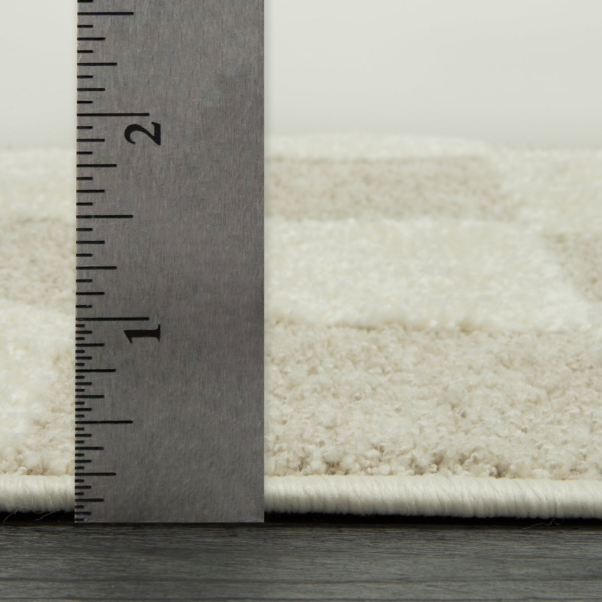 Velmora™ Indoor Area Rug, Transitional Check Ivory Tan, 5 ft 3 in x 7 ft