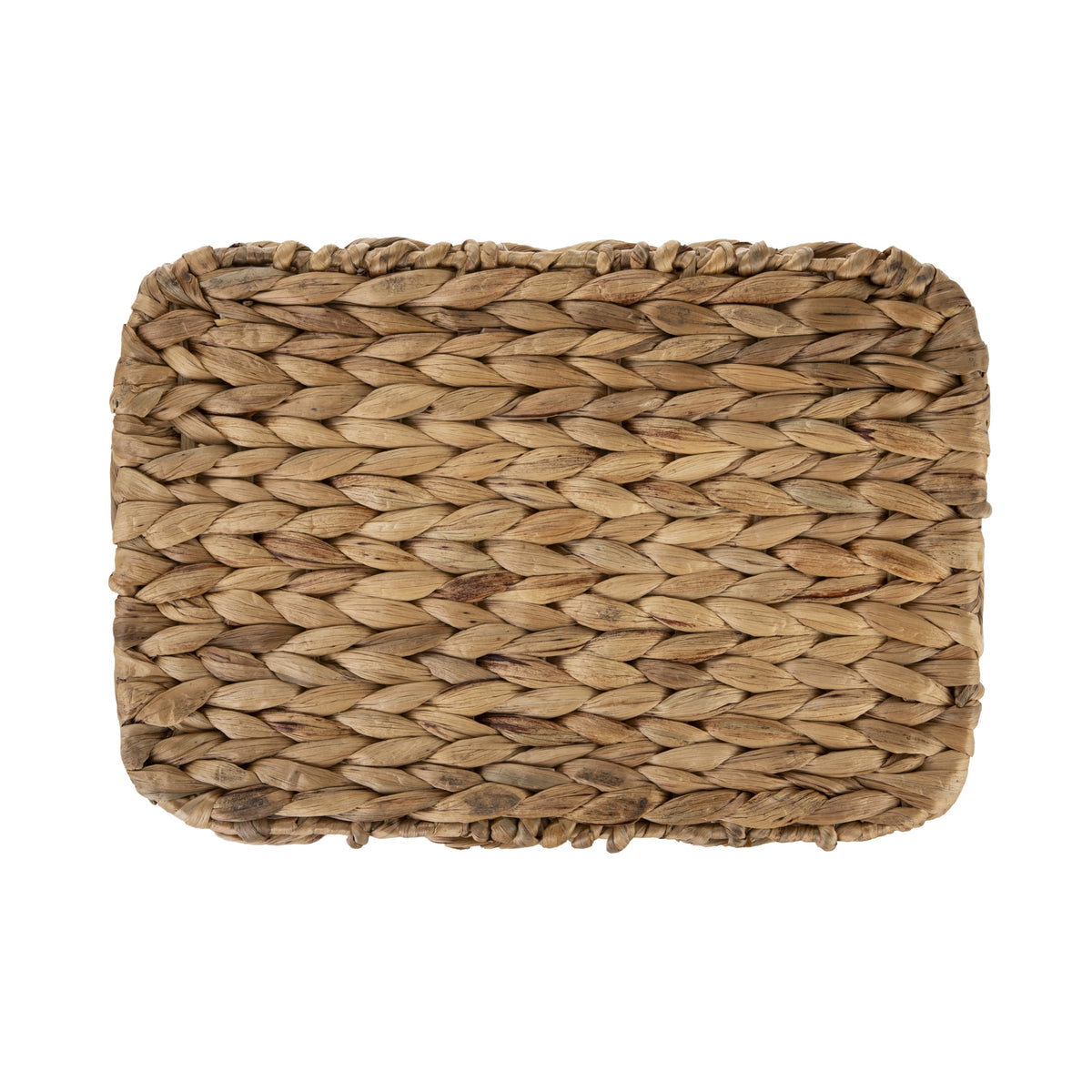 Velmora™ Extra Large Water Hyacinth Twist Decorative Storage Basket with Handles, 19 in x 16 in x 16 in