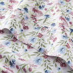 Velmora™ 4-Piece 300 Thread Count Bashful Blooms Cool Cotton Sateen Bed Sheet Set, Queen - Deep Pocket