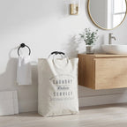 Velmora™ (2 pack) Deluxe Laundry Service Canvas Tote with Aluminum Handles