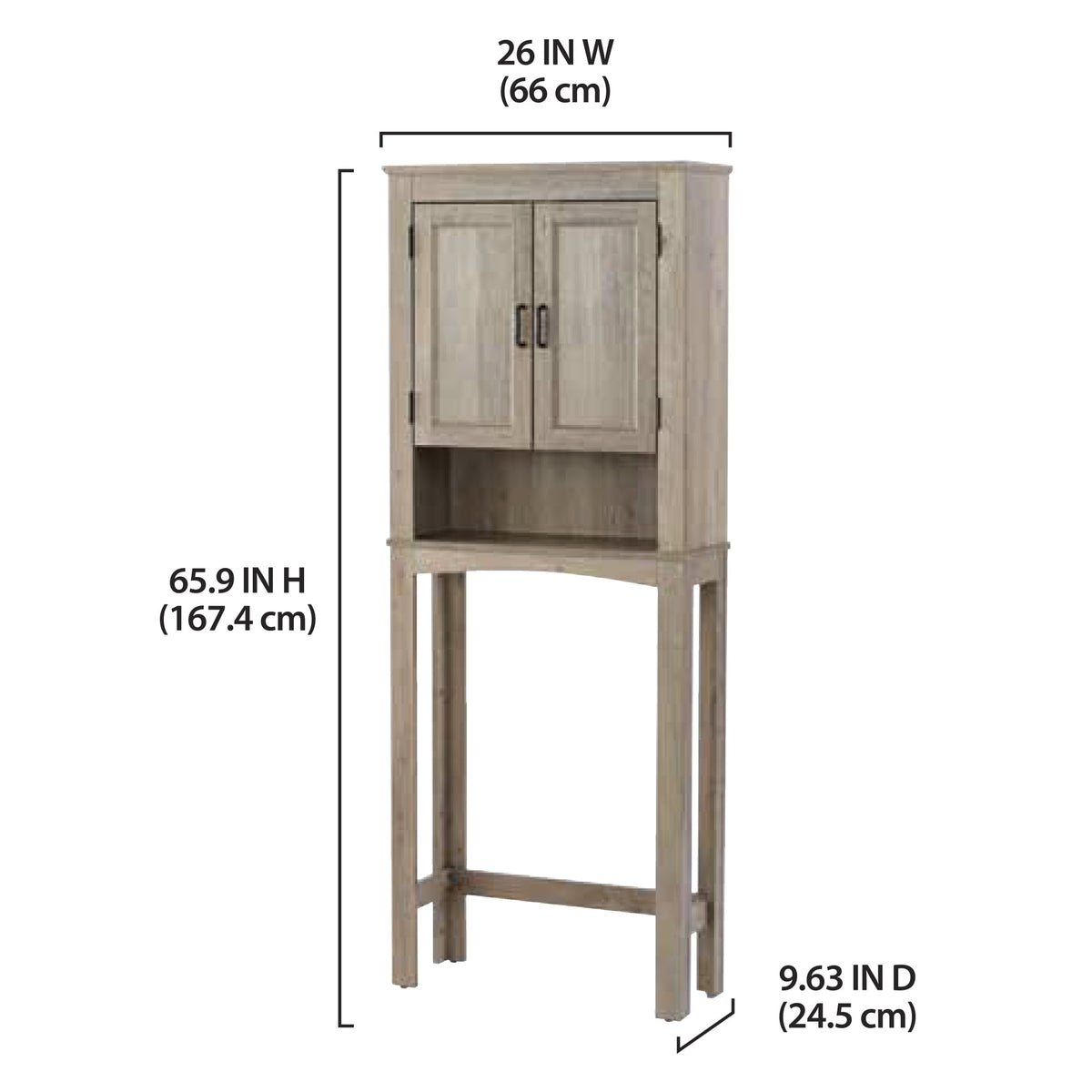 Velmora™ Over the Toilet Bathroom Storage Cabinet, Rustic Gray