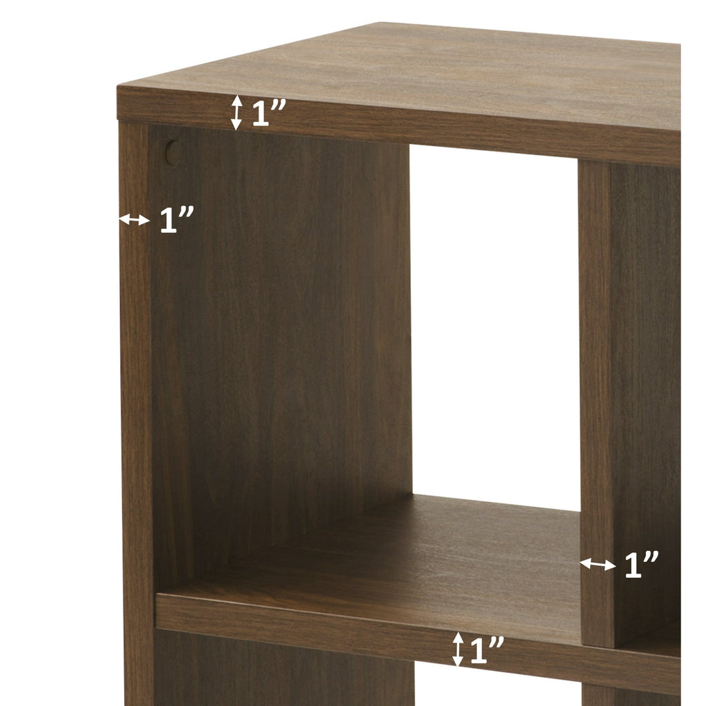 Velmora™ 8-Cube Organizer with Metal Base, Vintage Walnut