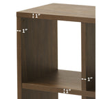Velmora™ 8-Cube Organizer with Metal Base, Vintage Walnut