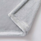 Velmora™ Silver Luxury Velvet Plush Blanket, King Bedding