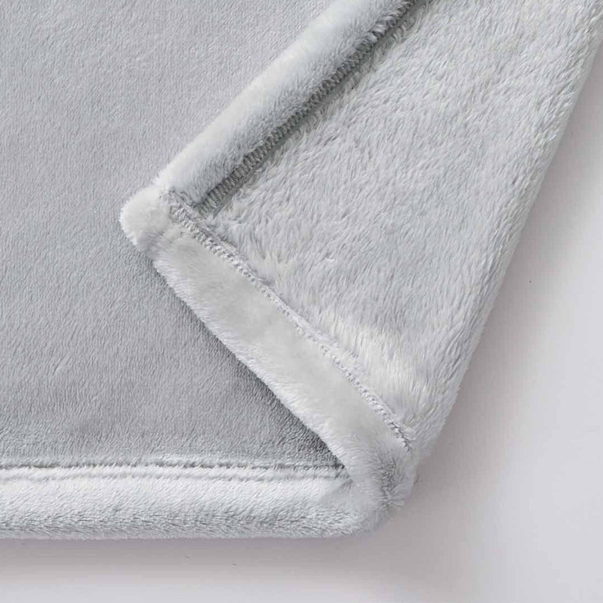 Velmora™ Silver Luxury Velvet Plush Blanket, King Bedding