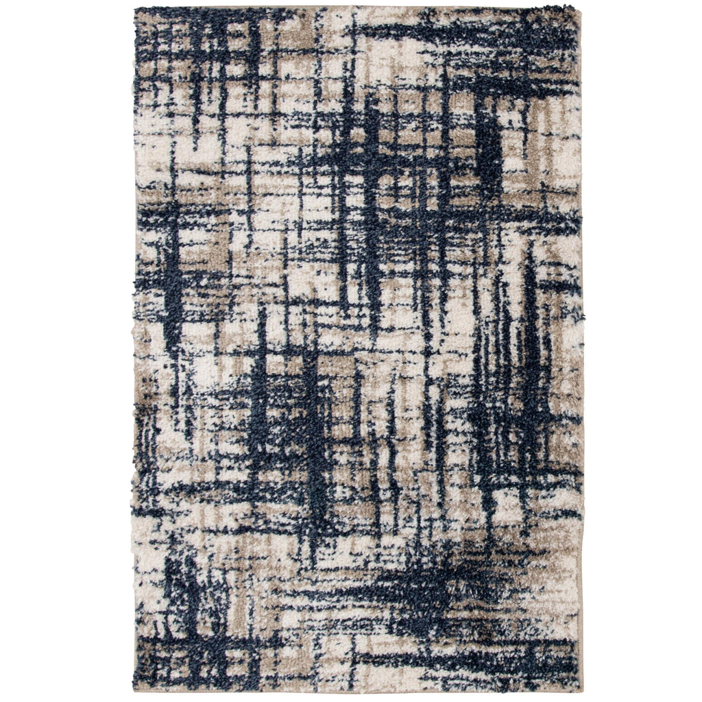 Velmora™ Crosshatch Shag Indoor Area Rug, Navy, 5 ft x 7 ft