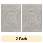 Velmora™ (2 pack) 7 x 10 Gray Medallion Outdoor Rug