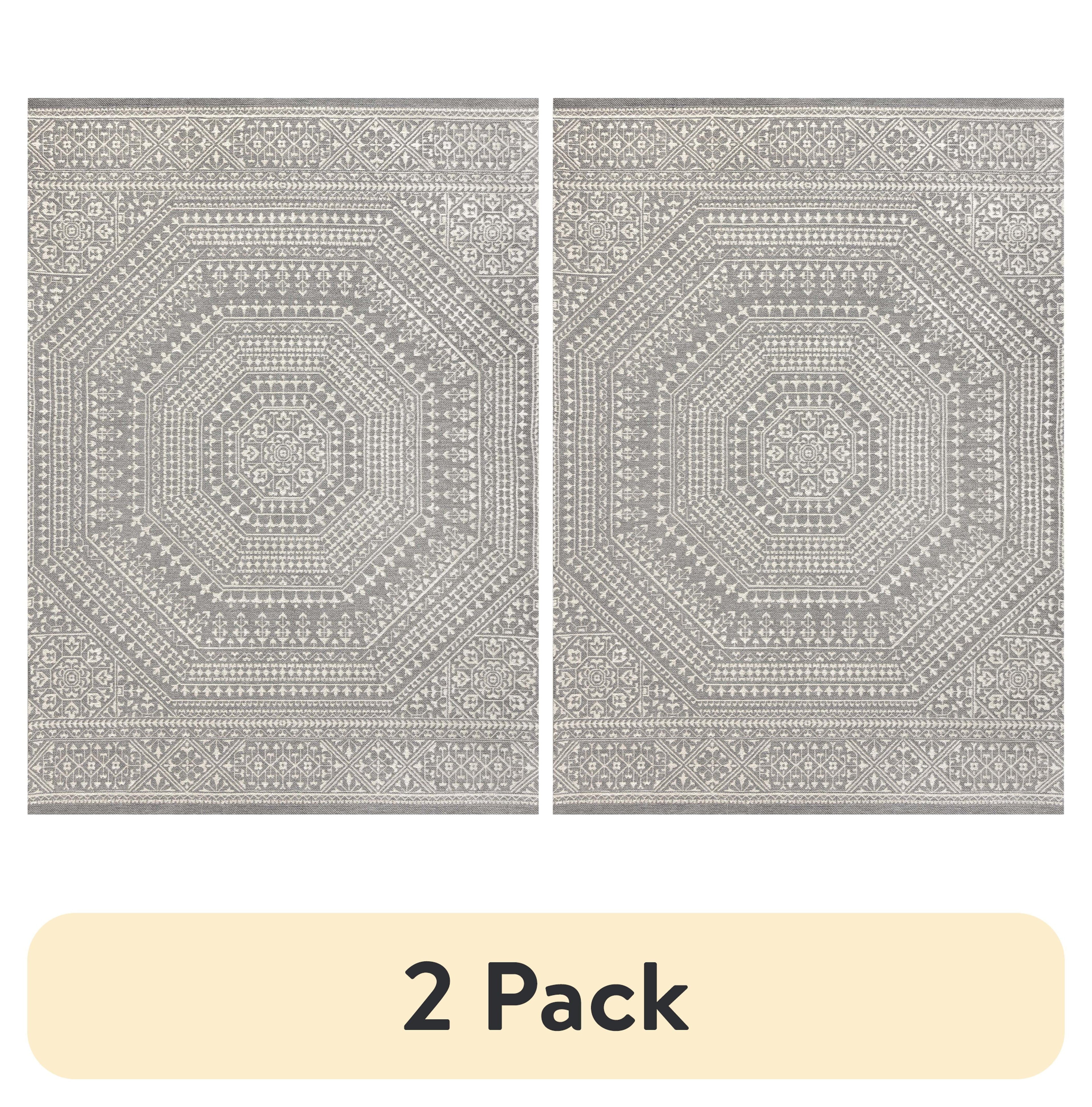 Velmora™ (2 pack) 7 x 10 Gray Medallion Outdoor Rug