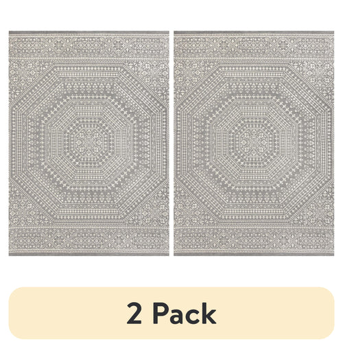 Velmora™ (2 pack) 7 x 10 Gray Medallion Outdoor Rug