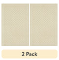 Velmora™ (2 pack) Dylan Solid Diamond Indoor Accent Rug, Beige, Skid-Resistant, 2 ft 6 in x 3 ft 10 in