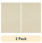Velmora™ (2 pack) Dylan Solid Diamond Indoor Accent Rug, Beige, Skid-Resistant, 2 ft 6 in x 3 ft 10 in