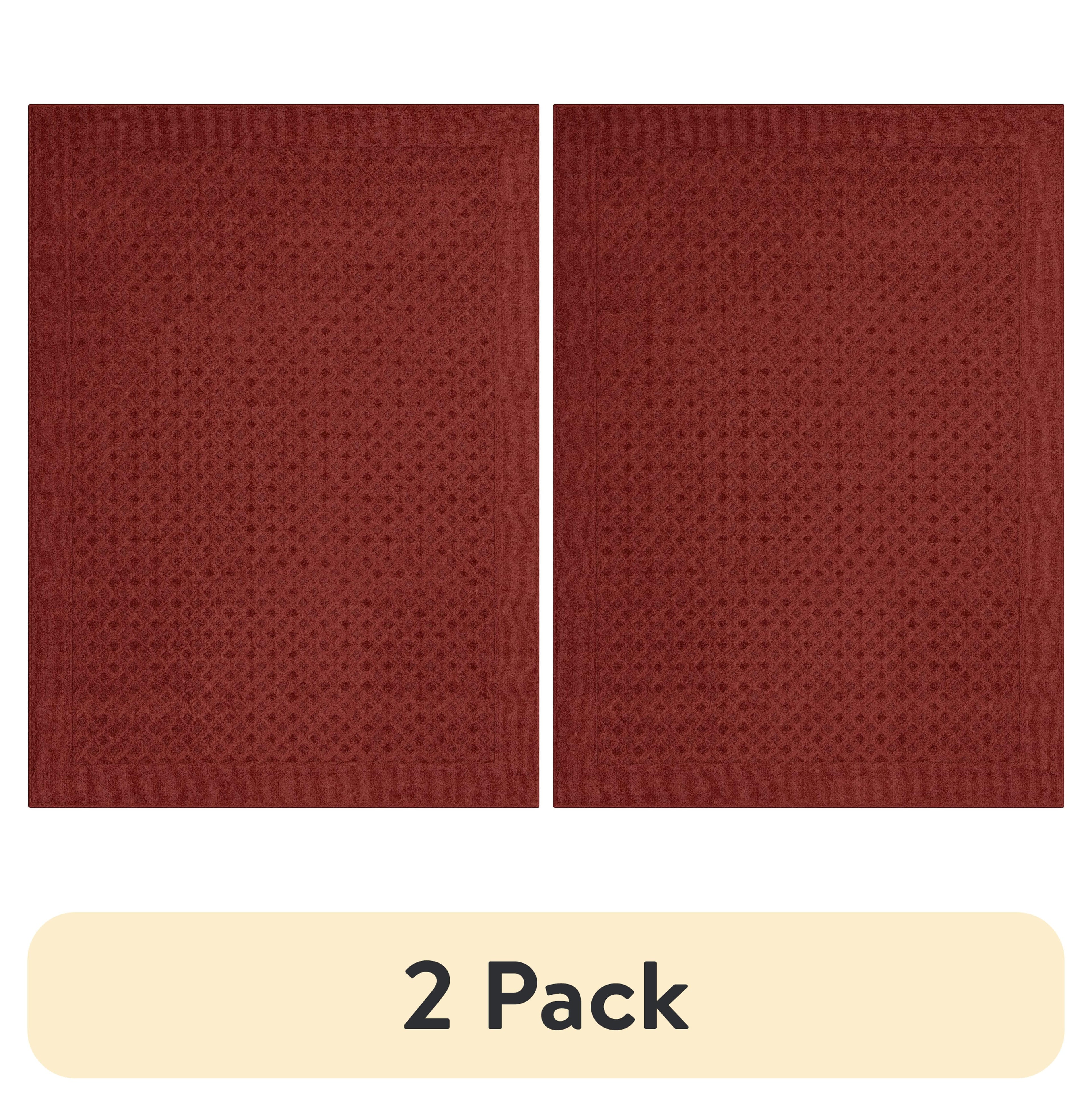 Velmora™ (2 pack) Dylan Solid Diamond Indoor Accent Rug, Beige, Skid-Resistant, 2 ft 6 in x 3 ft 10 in
