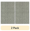 Velmora™ (2 pack) Geometric Diamond Black Tonal Olefin Indoor Accent Rug, 2'6"x3'10", Skid-Resistant