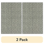 Velmora™ (2 pack) Geometric Diamond Black Tonal Olefin Indoor Accent Rug, 2'6"x3'10", Skid-Resistant
