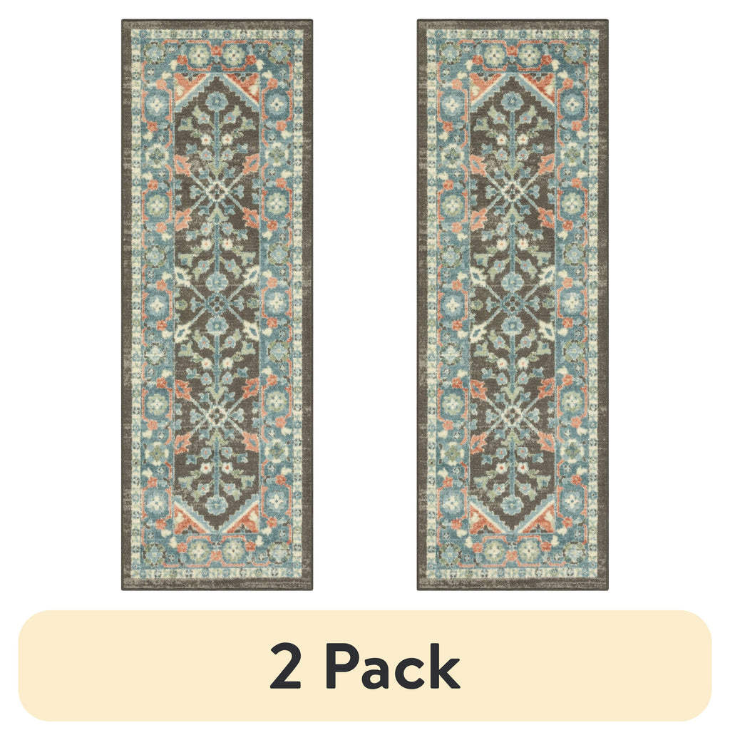 Velmora™ Persian Border Medallion Indoor Area Rug, Rust Brown, 5 ft x 7 ft