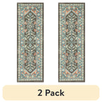 Velmora™ Persian Border Medallion Indoor Area Rug, Rust Brown, 5 ft x 7 ft