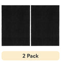 Velmora™ (2 pack) Traditional Solid Black Shag Indoor Area Rug, 3' x 4'8"