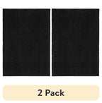 Velmora™ (2 pack) Traditional Solid Black Shag Indoor Area Rug, 3' x 4'8"