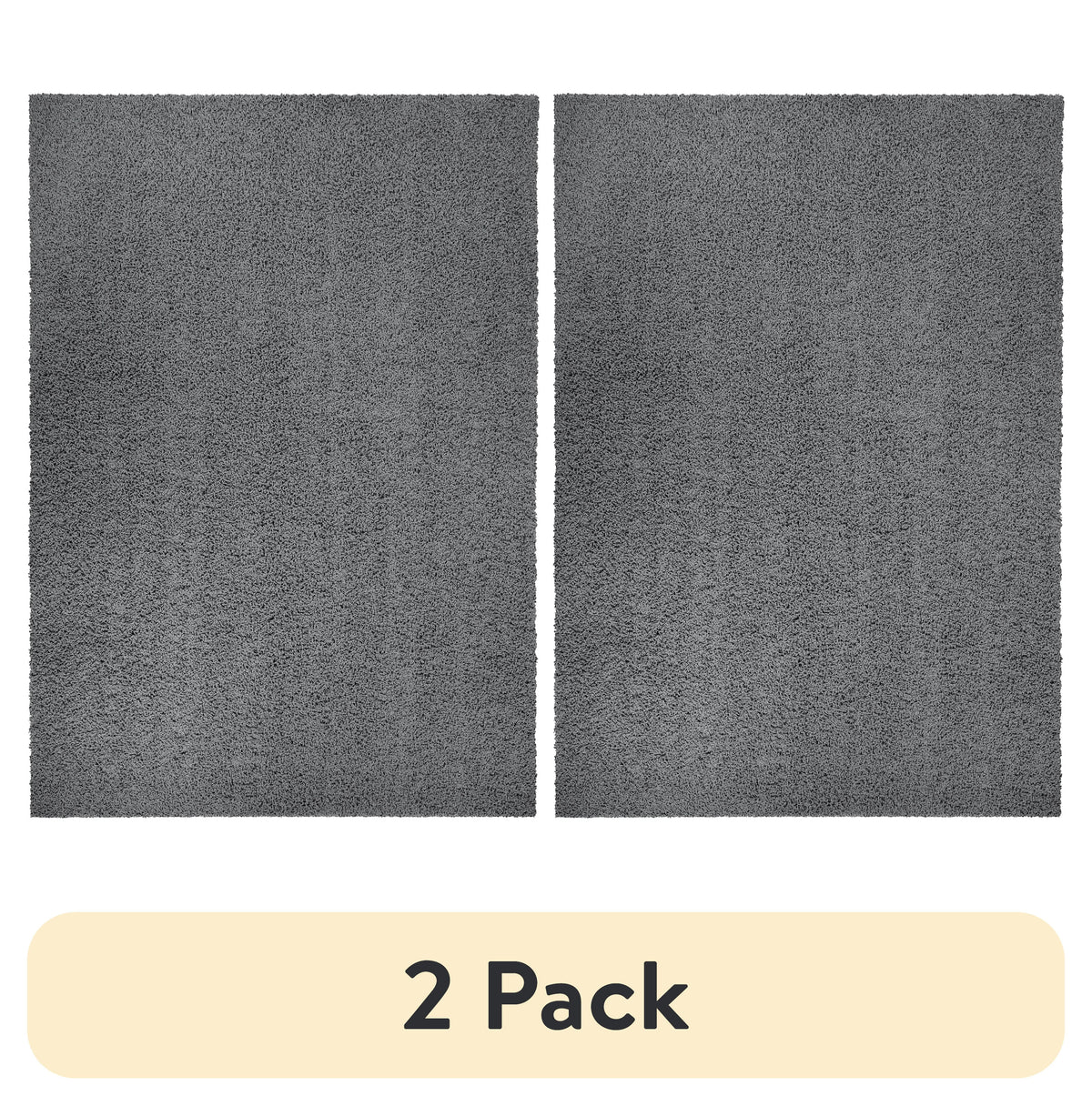 Velmora™ (2 pack) Solid Shag Indoor Area Rug, Gray, 3 ft x 4 ft 8 in