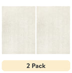 Velmora™ (2 pack) Solid Shag Indoor Area Rug, Ivory, 3 ft x 4 ft 8 in