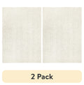 Velmora™ (2 pack) Traditional Solid Ivory Shag Indoor Area Rug, 5 ft x 7 ft