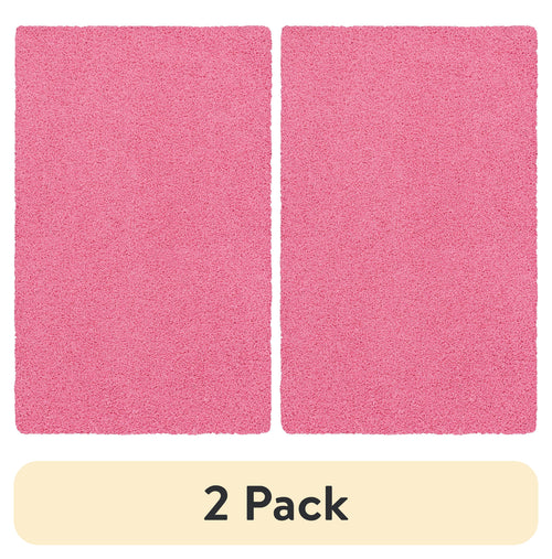 Velmora™ (2 pack) Traditional Solid Pink Youth Shag Indoor Area Rug, 3 ft x 4 ft 8 in