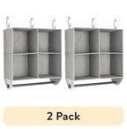 Velmora™ (2 pack) 4-Shelf Gray Hanging Closet Organizer with Rack