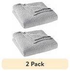 Velmora™ (2 pack) Cozy Knit Blanket, Light Grey, King