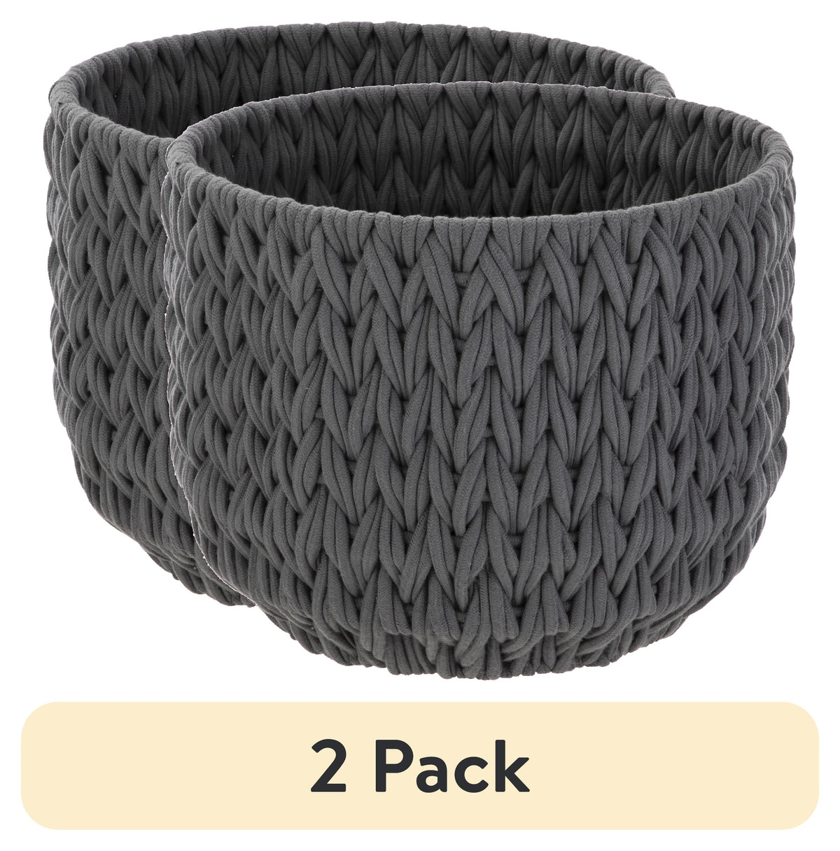 Velmora™ Extra Large White Woven Rope Decorative Storage Basket, 19 in x 15 in