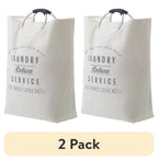 Velmora™ (2 pack) Deluxe Laundry Service Canvas Tote with Aluminum Handles