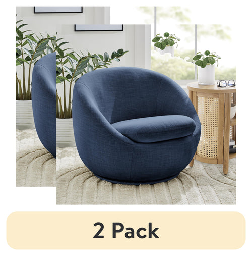Velmora™ (2 pack) Mira Swivel Accent Chair, Indigo