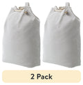 Velmora™ (2 pack) Polyester and Cotton Canvas Laundry Bag, Gray, 15 in W x 7 in D x 24.5 in H