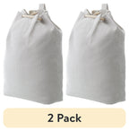 Velmora™ (2 pack) Polyester and Cotton Canvas Laundry Bag, Gray, 15 in W x 7 in D x 24.5 in H