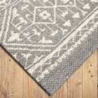 Velmora™ 7 x 10 Gray Medallion Outdoor Rug
