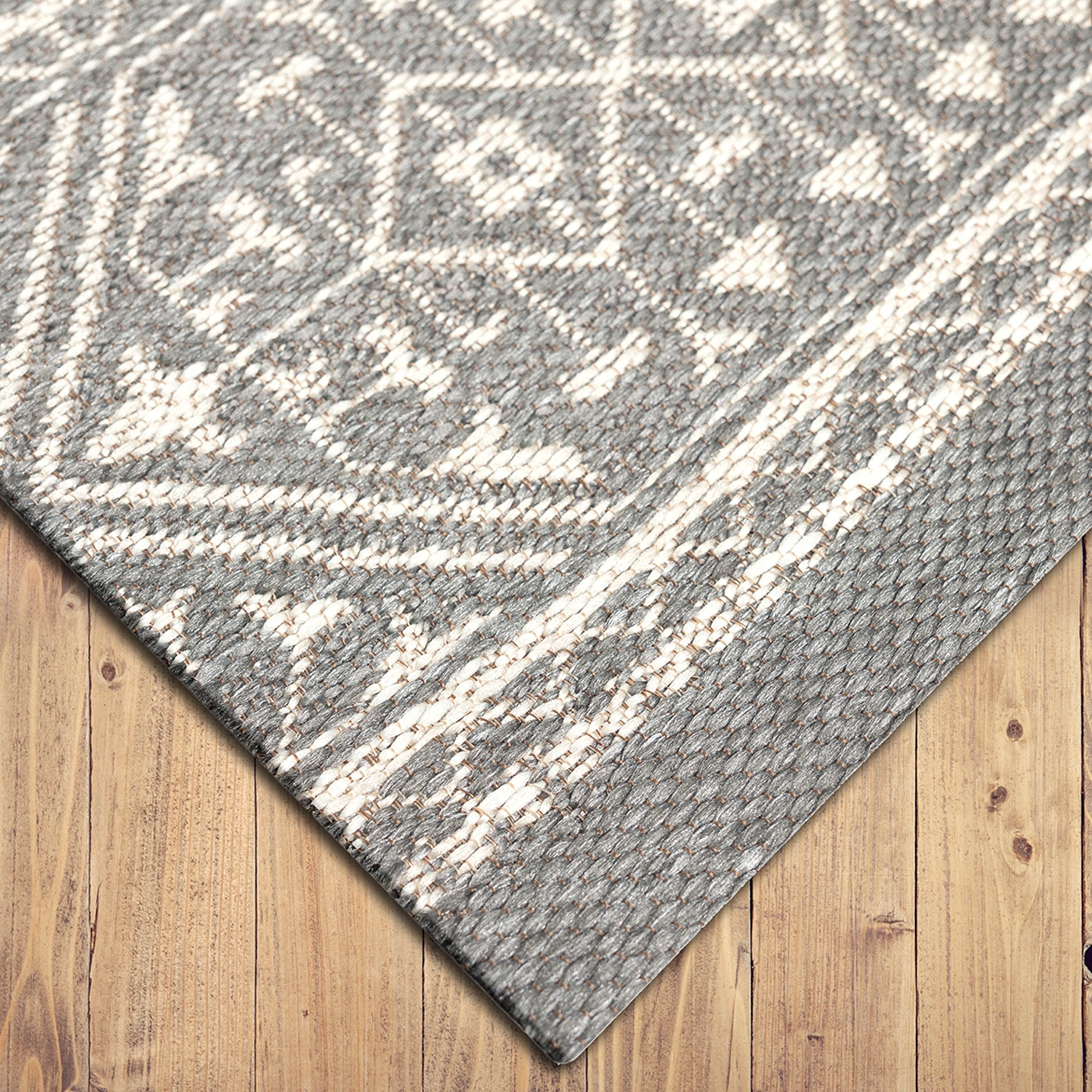 Velmora™ (2 pack) 7 x 10 Gray Medallion Outdoor Rug