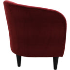 Velmora™ Microfiber Tub Accent Chair, Berry Red