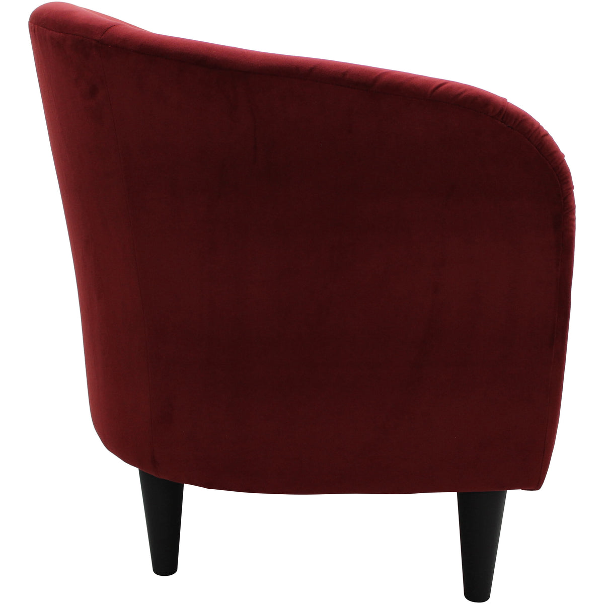 Velmora™ Microfiber Tub Accent Chair, Berry Red