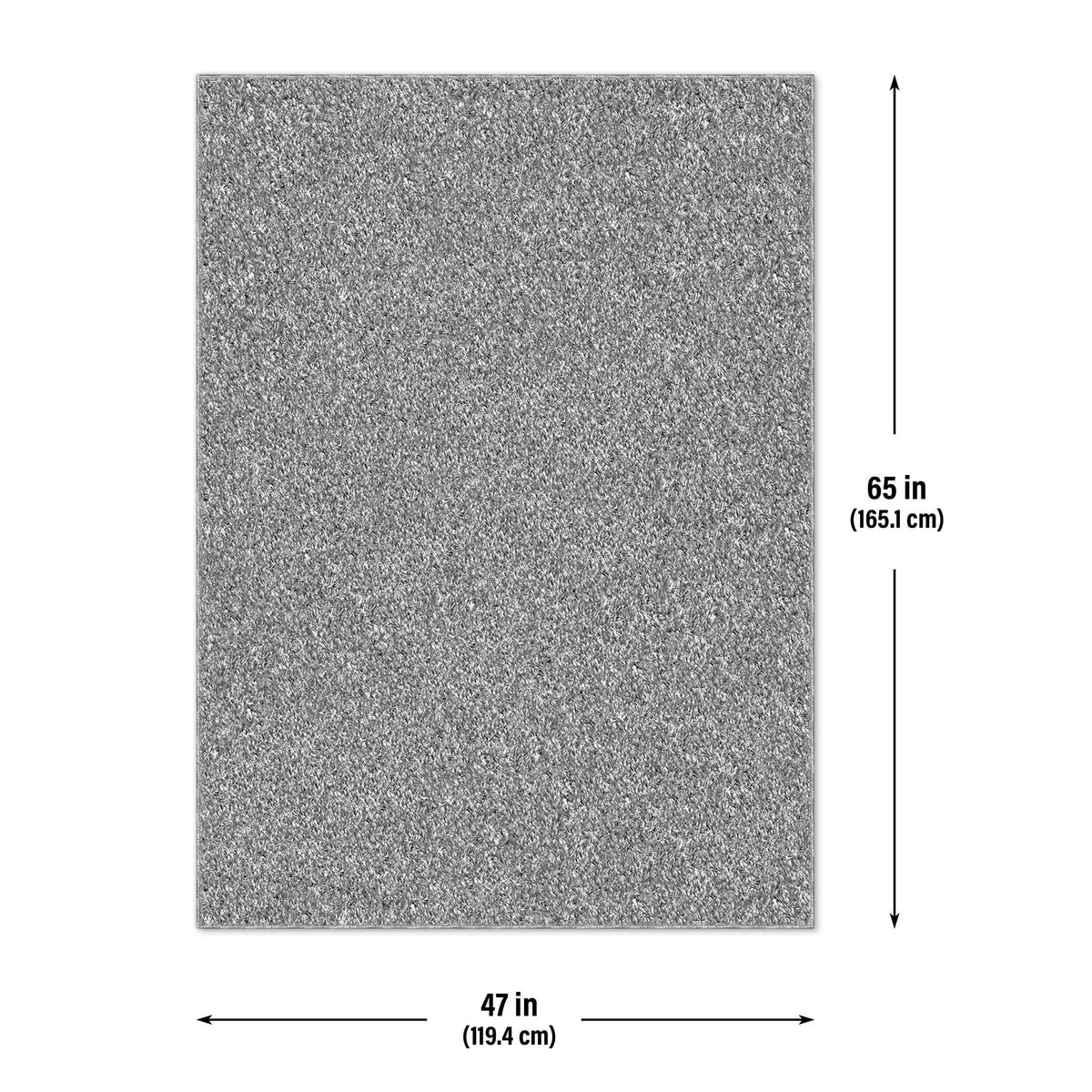 Velmora™ 47"x65" Gray Microfiber Plush Shag Area Rug – Soft, Durable Indoor Rug for Living Room, Bedroom, or Dining Room