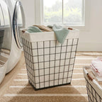 Velmora™ 75L Rectangular Steel Wire Laundry Hamper with Removable Liner, Natural, Adult