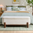 Velmora™ Adlin Storage Bench, Cream Boucle