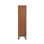 Velmora™ Greyson Slim Bathroom Storage Cabinet with Toilet Paper Holder, Walnut Finish