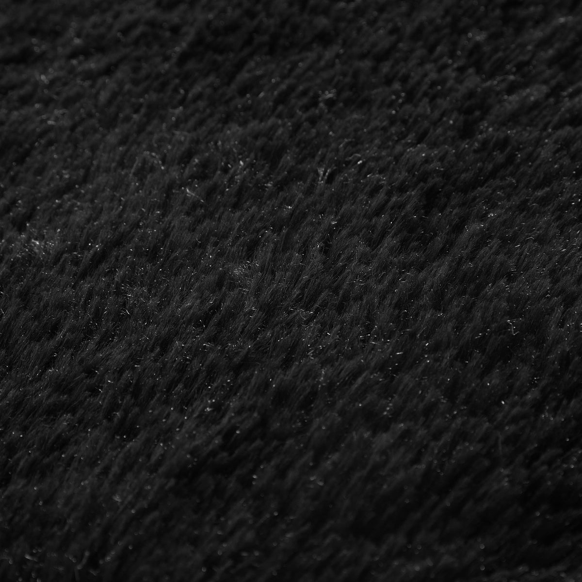 Velmora™ Cushion Shag Bedroom Rug For Adults, Black, 4'x6'