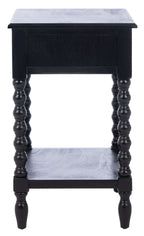 Velmora™ Athena Solid 1 Drawer Accent Table, Black