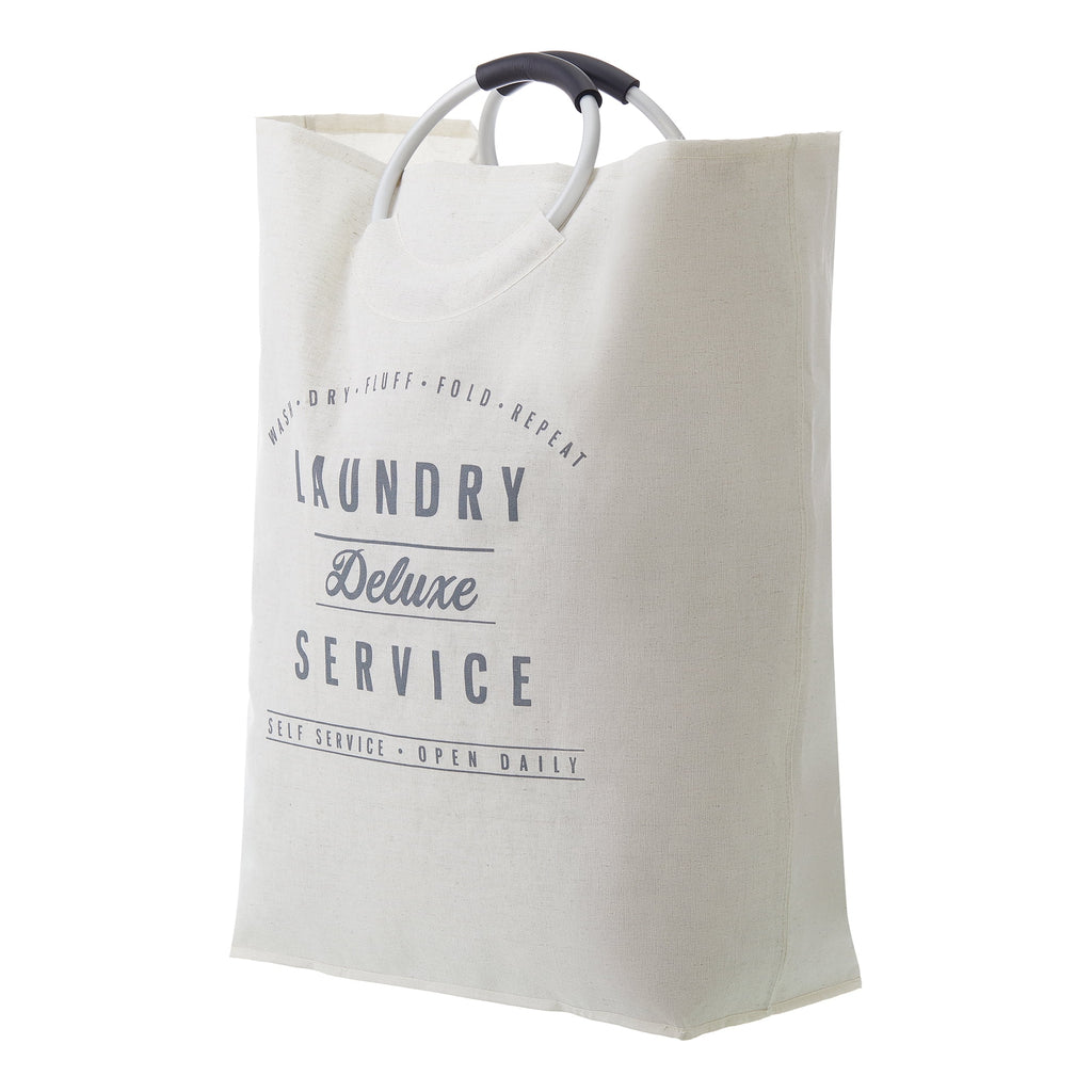 Velmora™ (2 pack) Deluxe Laundry Service Canvas Tote with Aluminum Handles