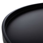 Velmora™ Fritz Modern Round Tray Top Coffee Table, Black