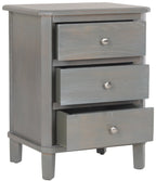 Velmora™ Joe Classic End Table with 3 Storage Drawers, French Grey